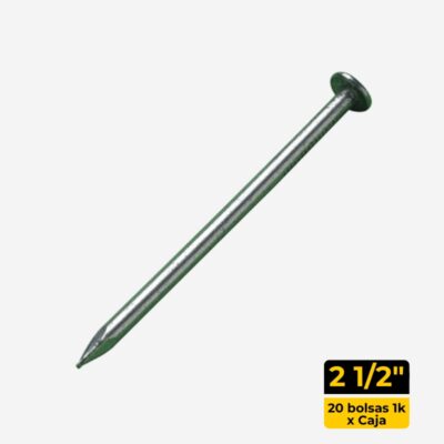 Clavo corriente 2 1/2"  bolsa 1k (Caja 20 unid)