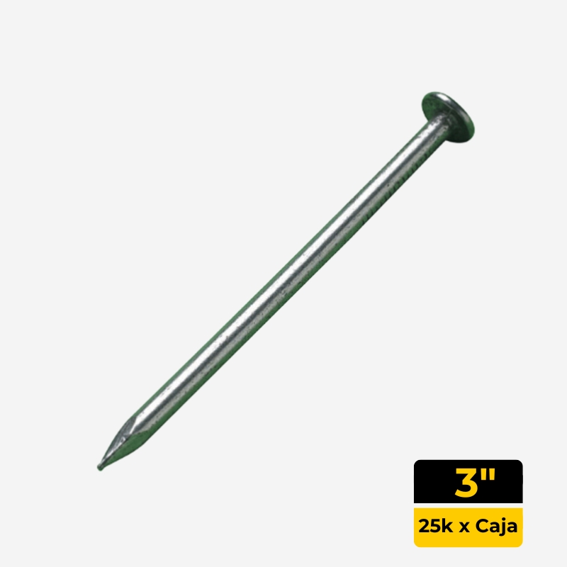 Clavo corriente 3" (Caja 25k)